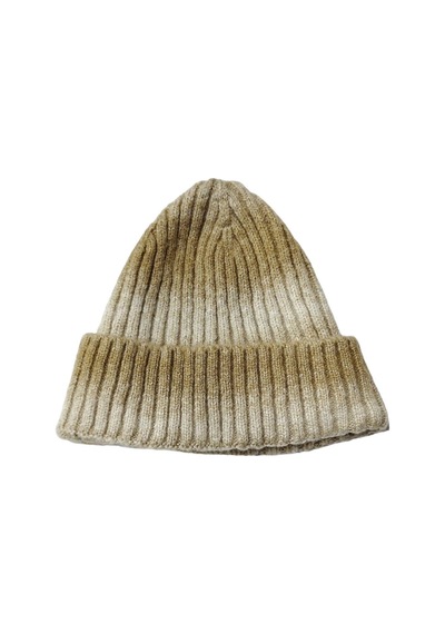 Lastik Örgü Unisex Bere Camel Renkli
