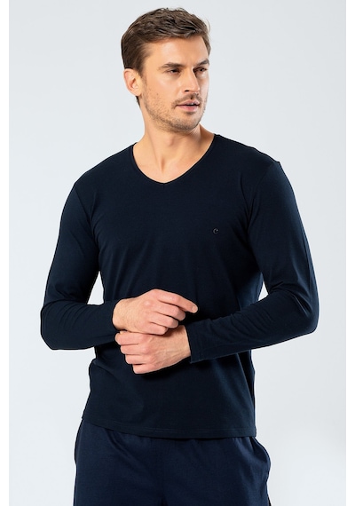 Cacharel Erkek V Yaka Uzun Kollu T-shirt 1334/lacivert