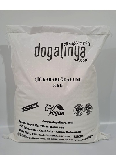 Doğalinya Glutensiz Çiğ Karabuğday Unu 3 KG