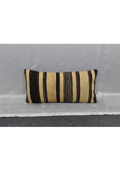 Zehra Abla Halı Yeni El Dokuma Dekoratif Lumbar Kilim Kırlent Yastık Kılıfı 6869 Çok Renkli