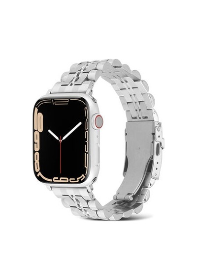 Apple Watch Uyumlu 7 41mm Krd-54 Metal Kordon - Siyah
