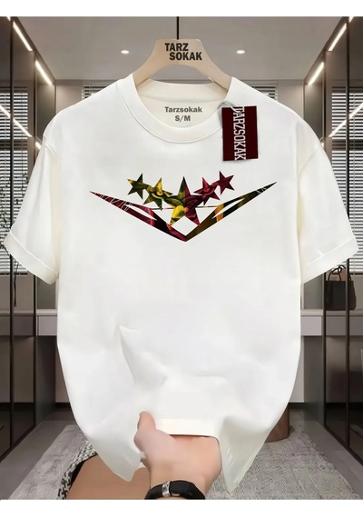 Startmore Bay/-çocuk T-shırt 5 Yıldızlı 25 Kupalı Modellerimiz Kod 8 Beyaz