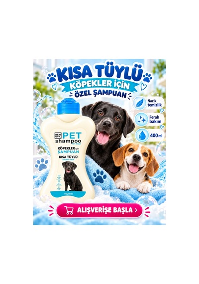 Köpek Şampuanı Normal 400 Ml Hassas Ciltlere Uygun Günlük Köpek Bakım Şampuanı