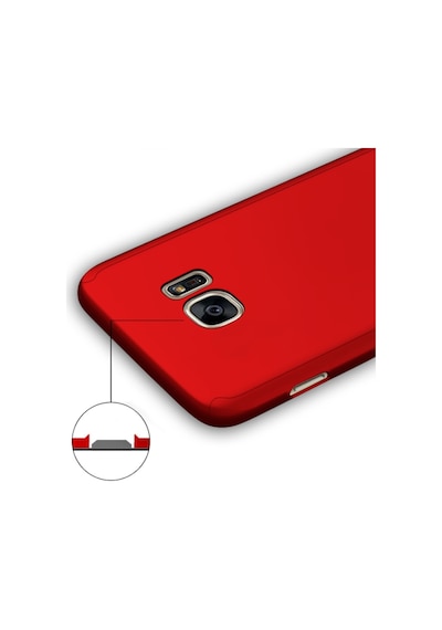 Samsung Uyumlu Galaxy S7 Edge Kamera Korumali 360 Tam Koruma Kilif 315635468 - Renk / Lacivert