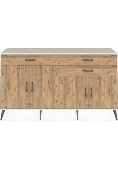 Arges Konsol 2 Raflı 3 Çekmeceli 4 Kapaklı 176x30x99 Aytaşı-çam Aytaşı-çam