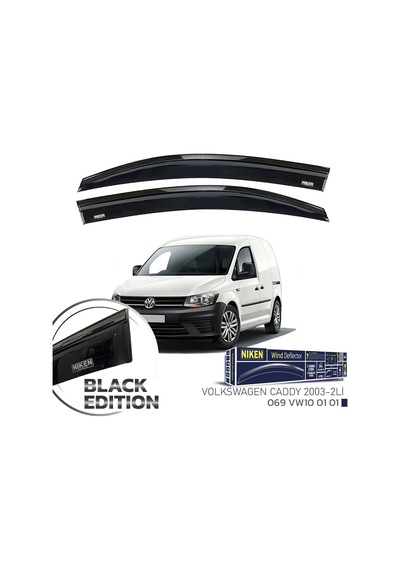 Niken Vw Caddy Cam Rüzgarlığı Siyah Kromlu Black Edition Niken 2003 / 2020