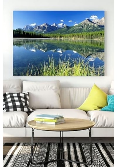 Tr Dağ Ve Göl Manzara Kanvas Tablo 50 X 70