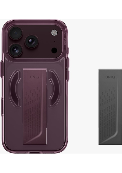 Apple iPhone Uyumlu 18 Pro Kılıf Flexgrip Tutma Bandı Dayanıklı Sararmayan Kapak Şık Görünüm Patentli Tasarım Mürdüm
