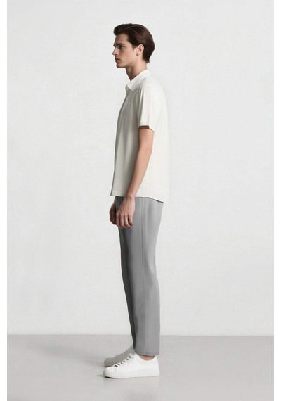 DeFactoFit Slim Fit Dar Kesim Standart Paça Esnek Multifonksiyonel Dokuma Sporcu Pantolon D9247AX25SPGR454