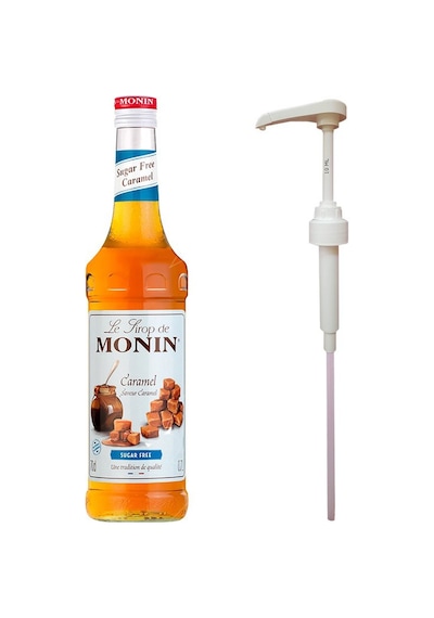 Monin Şekersiz Karamel 700ml Şurup + Monin Şurup Pompası