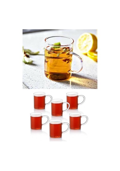 6'lı Ateşe Dayanıklı Termisil Cam Kupa Bardak 200 Ml Mıt1015 Beyaz - Çok Renkli