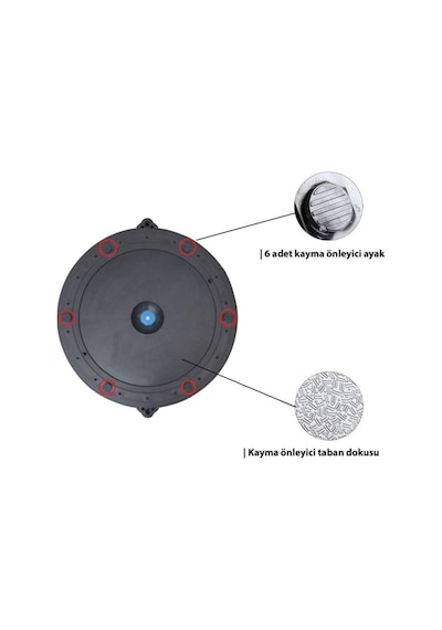 RAVEL PİLATES BOSU BALL DENGE TOPU-POMPALI-MAVİ-RBB41