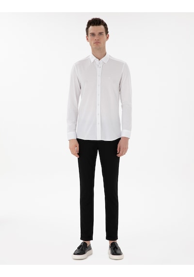 Pierre Cardin Erkek Beyaz Gömlek Desenli 50301749-vr013 Beyaz