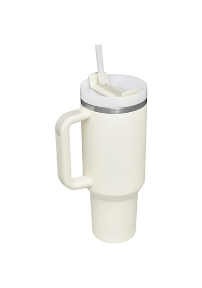 Stanley Kişiselleştirilebilir Quencher Pipetli Paslanmaz Çelik Vakum Yalıtımlı Termos Bardak 1.18 L Özel İsimli Krem