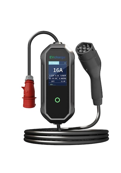 Evcharge Elektrikli Araç Taşınabilir Şarj Istasyonu 11 Kw 16a Tip-2 5x32a 5 Mt Tip2 Mobil Uygulama 11.0 KW