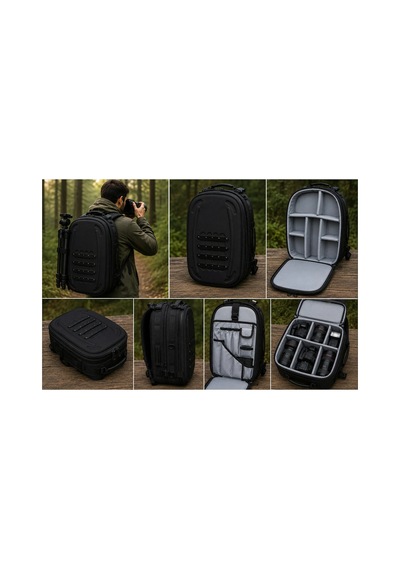 Att Photo Bag Siyah Fotoğrafçılık Ve Kamera Ekipman Çantası Laptop, Dslr, Lens Ve Tripod Uyumlu