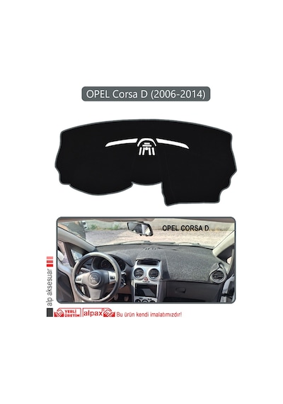 Opel Corsa D 2006-2014 Torpido Koruma Halısı Gri Kenar