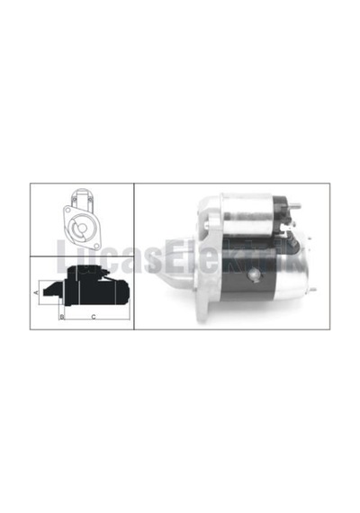 Kia Mars Motoru 12v / 0,9kw / 8dis Kia Pride 1,1i,1,3 16v - Lucas Les0167