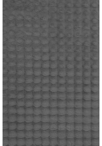 Raschel Carpet Balat Halı 3'lü Kaymaz Taban Bubble Peluş Banyo Paspası Koyu Gri 50x50 Yuvarlak -50x50 Ve 50x70 Çok Renkli