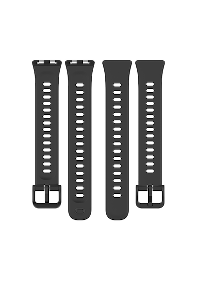 Huawei Band 11 Pro Uyumlu Silikon Klasik Kordon - Siyah - T41726