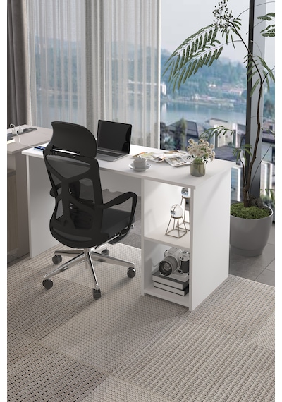 Lina Modern Çalışma Masası 120x60 Cm Raflı Bilgisayar Masası Ofis Ve Ev Çalışma Masası Beyaz Lina Modern Çalışma Masası 120x60 Cm Raflı Bilgisayar Masası Ofis Ve Ev Çalışma Masası Beyaz