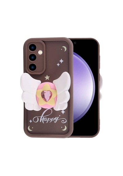 Zore Galaxy S23 Fe Kılıf Kamera Korumalı Figür Tasarımlı Nvth Kapya Kapak-pembe Koyu