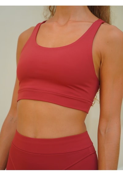 Mai Studios Co. Kratos Basic Spor Bordo Crop Bordo