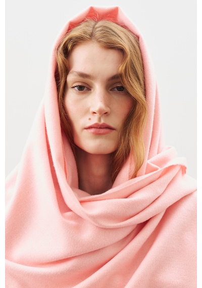Manuka Kaşmir Dokulu Şal Pembe Pembe