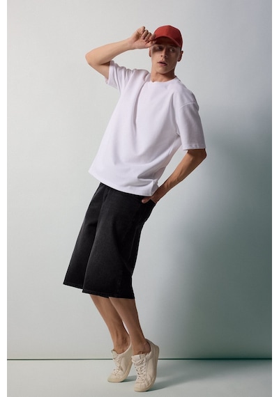 Defacto Super Baggy Fıt Siyah Bermuda Şort I3977ax26hsnm40 Siyah-nm40 Defacto Super Baggy Fıt Siyah Bermuda Şort I3977ax26hsnm40 Siyah-nm40