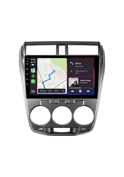 Honda City Android Multimedya 2009-2012 Manuel Carplay Android Auto Navigasyon 6gb Ram 64gb 9"