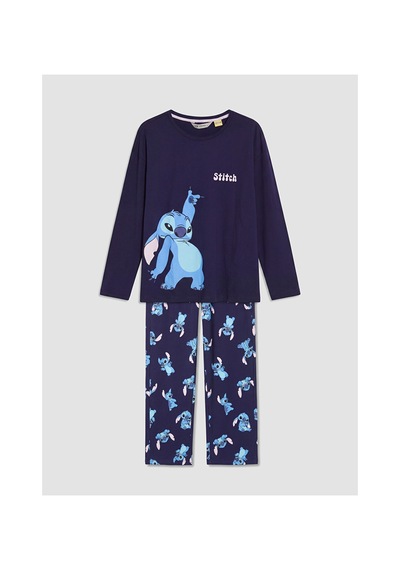 Lcw Young Lacivert Stitch Baskılı Kadın Pijama Takım