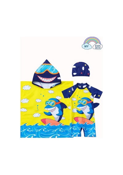 My Kids Wear Erkek Çocuk Deniz Kombini 3 Lü Set Mayo, Havlu Ve Bone 12585 Kırmızı - Sarı My Kids Wear Erkek Çocuk Deniz Kombini 3 Lü Set Mayo, Havlu Ve Bone 12585 Kırmızı - Sarı