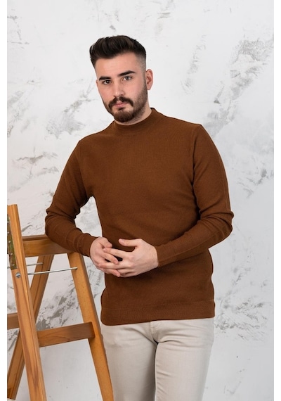 Slimfit Yarım Balıkçı Erkek Triko Spor Kazak