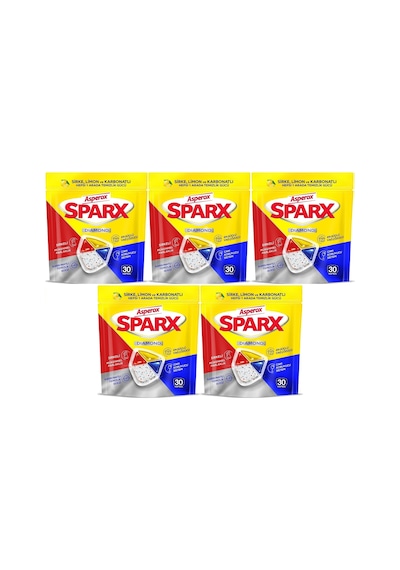 Asperox Sparx Hepsi 1 Arada Bulaşık Makinesi Kapsülü 5 x 30'lu