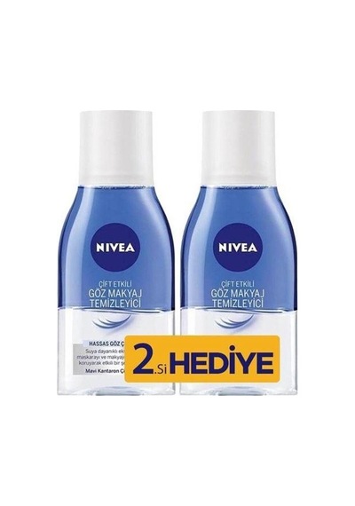 Nivea Make Up Expert Hassas Çift Fazlı 125 ml 2'li Paket Göz Makyaj Temizleyici