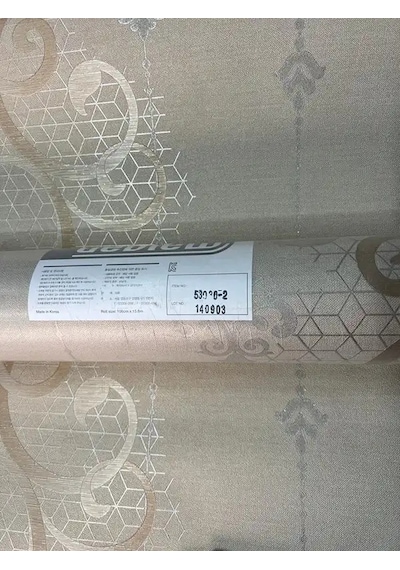 Altın Sarısı Desenli İthal Duvar Kağıdı 530302 Çok Renkli