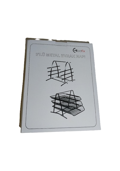 Bafix Evrak Rafı Metal Perforeli 3 Lü Siyah Bfx-mer9205s