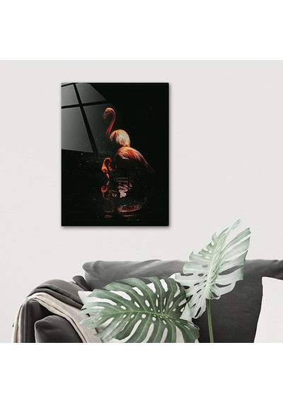 Decorıta Hayvanlar | Cam Tablo | Flamingo
