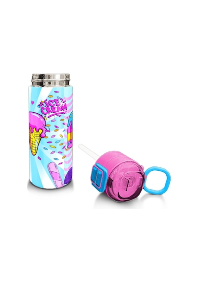 Coral High Kids Mixed Dondurma Desenli Pipetli Ve Direkt İçim Çelik Termos 500 Ml 31809 Çok Renkli
