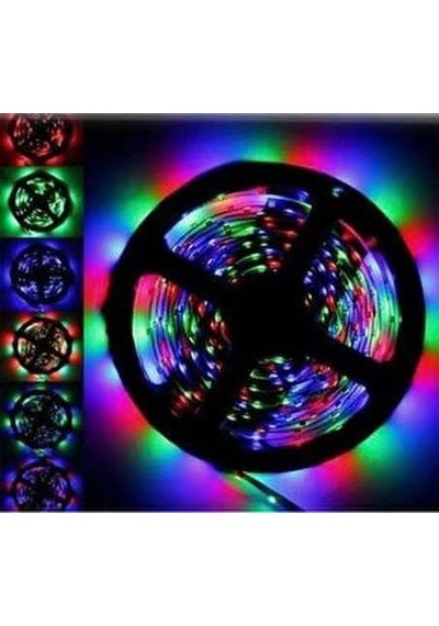 Rgb Serit Isik Aydinlatma 5 Metre Led Animasyonlu Tak Çalistir Kumandali Trafolu