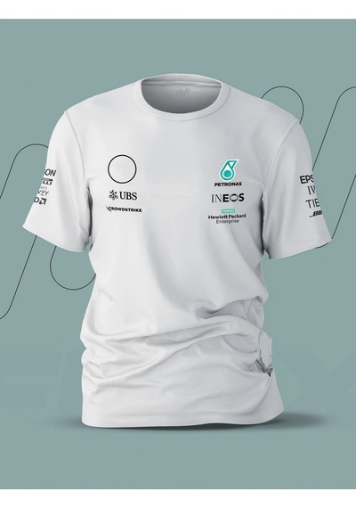 Startmore Mclaren 2021 F1 Parlayan Baskılı T-shirt Beyaz