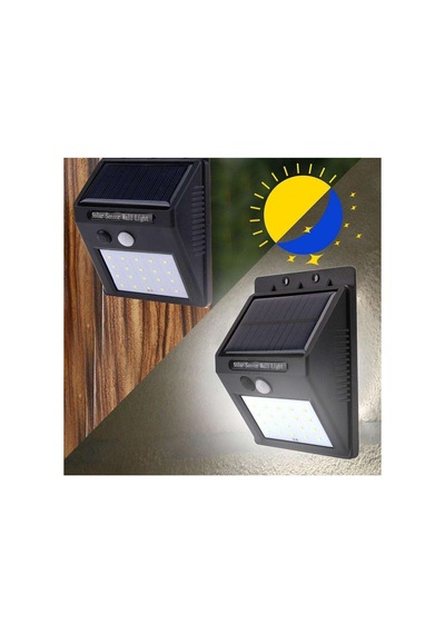 Solar Güneş Enerjili Şarj Olabilen 20 Ledli Bahçe Lambası ANTRASİT