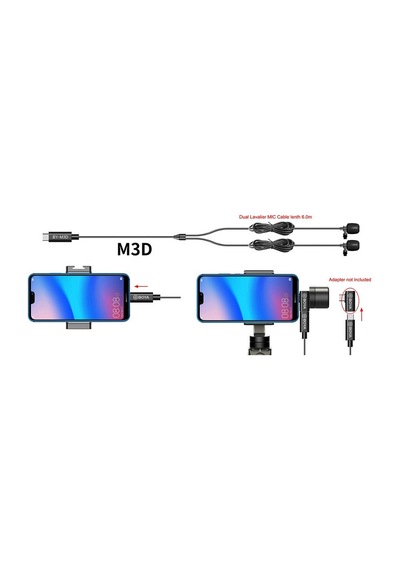 Boya By-m3d Android Telefon Ikili Yaka Mikrofonu