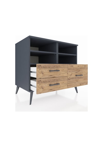Kronos Şifonyer 4 Raflı 3 Çekmeceli 88x59x80 Antrasit-antrasit/çam Antrasit/çam Kronos Şifonyer 4 Raflı 3 Çekmeceli 88x59x80 Antrasit-antrasit/çam Antrasit/çam