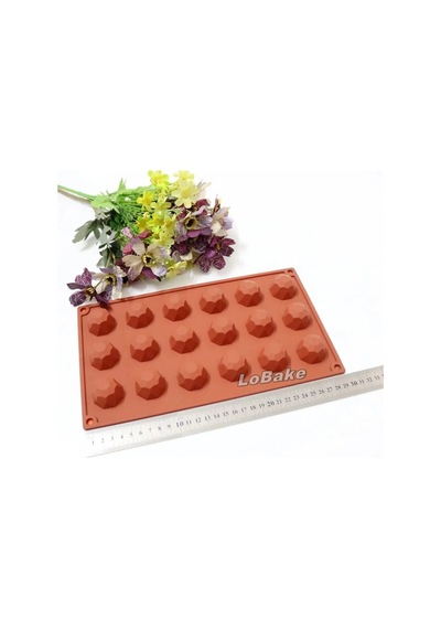 Silikon Elmas Desen Çikolata Kalıbı Goldcakes