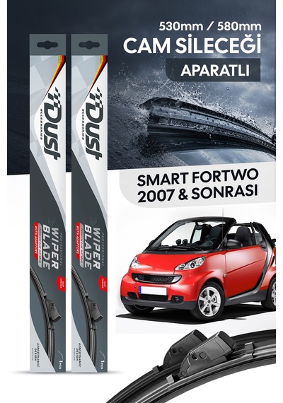 Smart Fortwo Cabrio 2007-sonrası Uyumlu Silecek Takımı 530mm/580mm S7