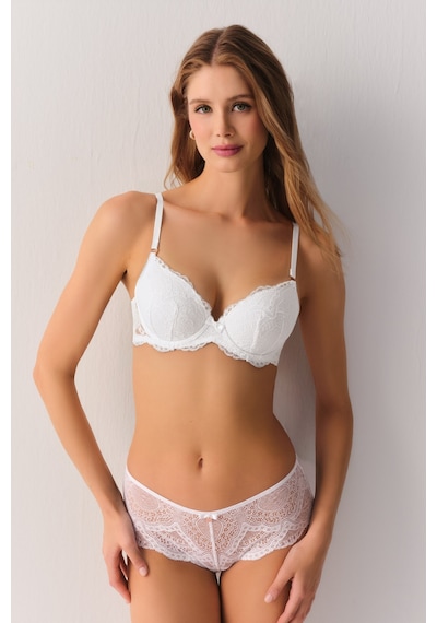 Suwen Lace Deluxe Dantelli Balkonet Sütyen Sw4058101 Beyaz