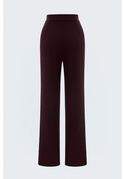 Sateen Aksesuar Detaylı Pantolon - Mürdüm-137624