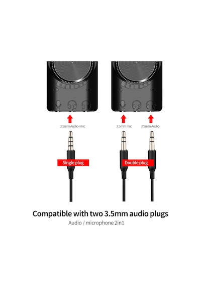 Plextone GS3 7.1 Kanal USB Mikrofon Girişli Harici Ses Kartı