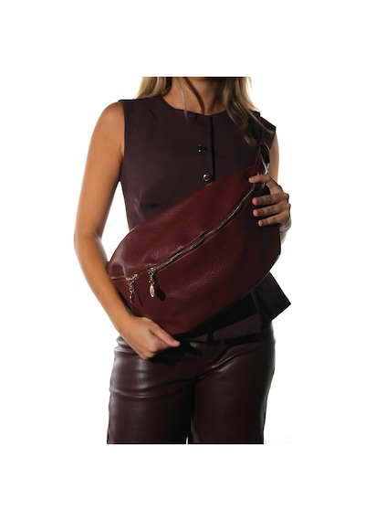 Luvishoes Venta Bordo Floter Kadın Büyük Bel Çantası Bordo